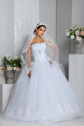 Пышное красивое свадебное платье